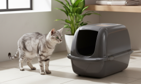 A photorealistic, high-resolution image showing a serene domestic scene