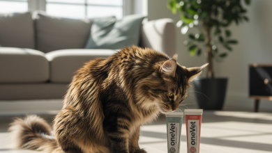 A photorealistic, heartwarming shot of a beautiful long-haired Maine Coon cat with a visibly glossy, healthy coat